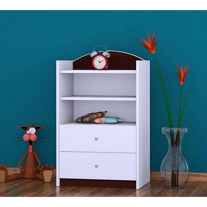 Hallie 96cm H Kids Cube, Wenge, 92cm H x 60cm W x 34cm D