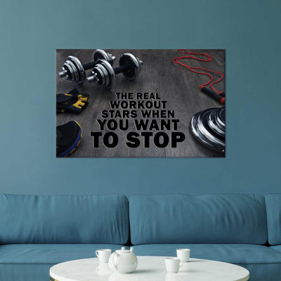 Sturdy Cotton Canvas Featuring Motivational Sports Design Ideal for Wall Decoration in Gym or Man Cave