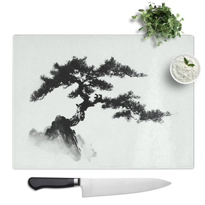 Japanese Tree Vol.1  Glass Chopping Board