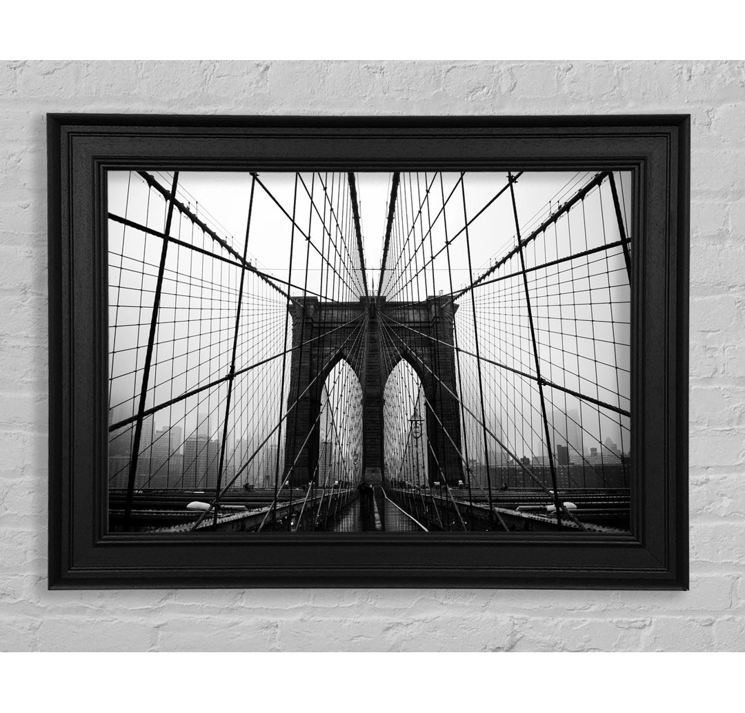 Brooklyn Bridge Perfektion Gerahmter Druck