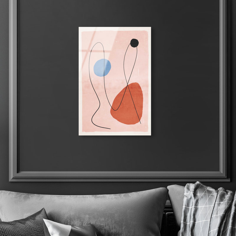 Conneting Color Points High-Gloss Frameless Acrylic Glass Wall Art Abstract Print by Oliver Gal, Ready to Hang, 10 x 15