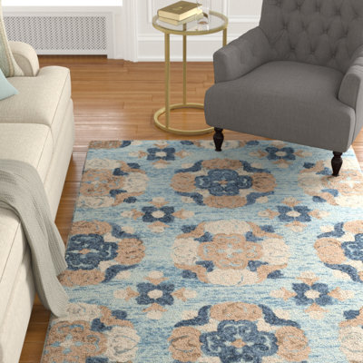 Emrick Hand Tufted Wool Floral Rug