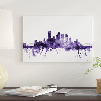 « pittsburgh, pennsylvanie horizon » par michael tompsett, impression sur toile tendue