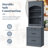 Freestanding Kitchen Pantry With Faux Marble, 83.7Inch High, 5 Drawers And Adjustable Shelf, Gray Stylish Design High Organizer Marble Top,-502399220