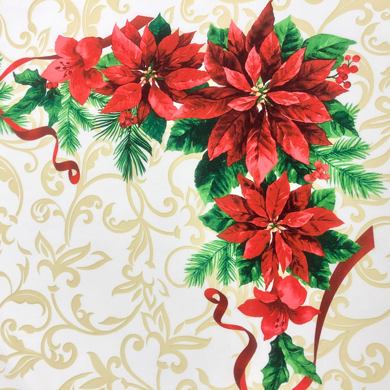 Ardos Floral Christmas Tablecloth, 120" x 60"