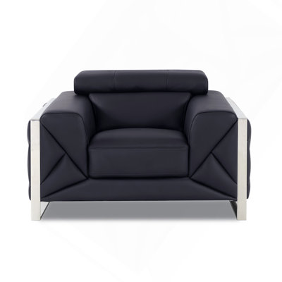 Chaise en cuir fleur
