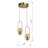 2 Lights Metal Globe Cluster Pendant