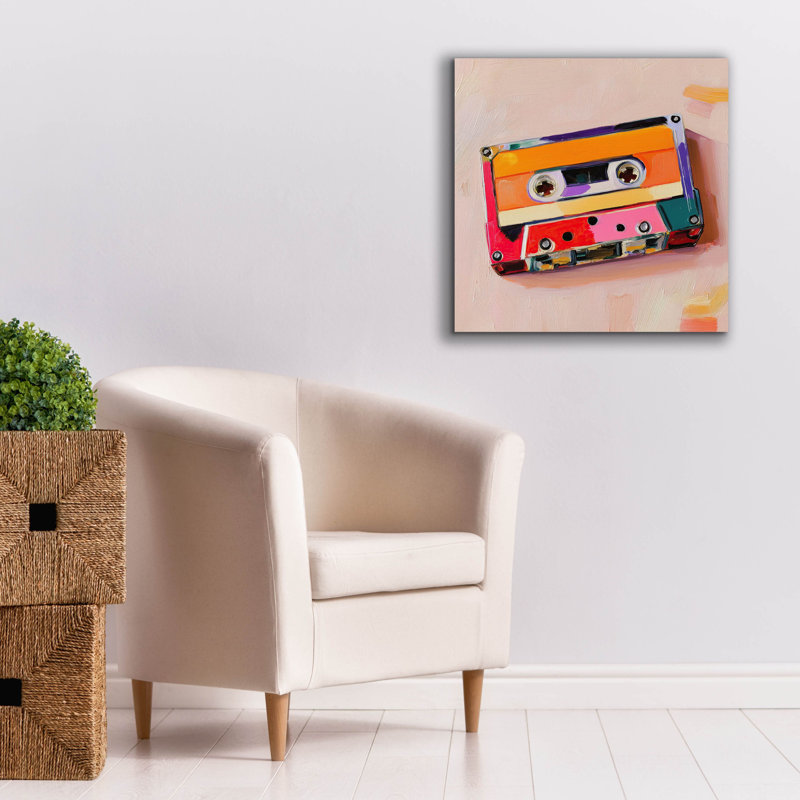 «Vintage Cassette Tape 2» par Ann Klee, art mural sur toile, 26 po x 26 po, 26"x26"