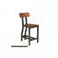 Ensemble de 2 chaises de salle à manger brun rustique