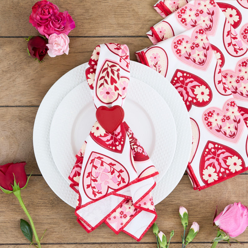  Serviette Heritage Hearts S / 4