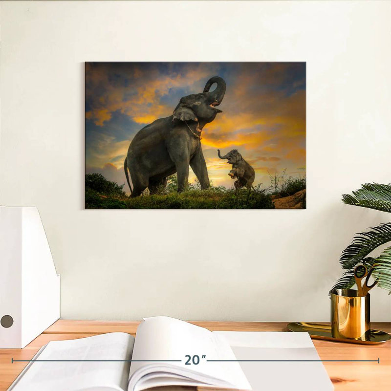 Elephant Herd Call, 8" H x 12" W