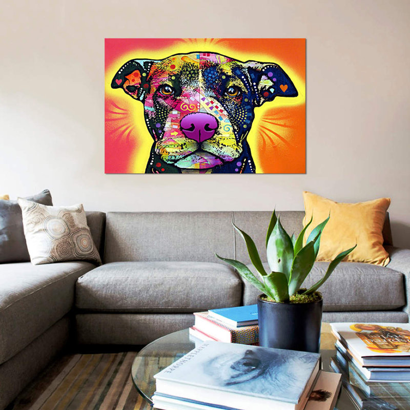 Love A Bull by Dean Russo - Print on Canvas, No Frame, 101.6 cm H x 66.04 cm W x 1.91 cm D
