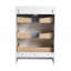 Ensemble de meuble-lavabo autoportant 48 po avec lavabo en résine, 1 armoire de rangement et 1 armoire murale (ensemble de 3)