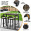 Outdoor Bar Table Patio Bar Height Table Bar Counter Pub Dining Table With Waterproof Top For Balcony  Garde  Yard Poolside-175535371