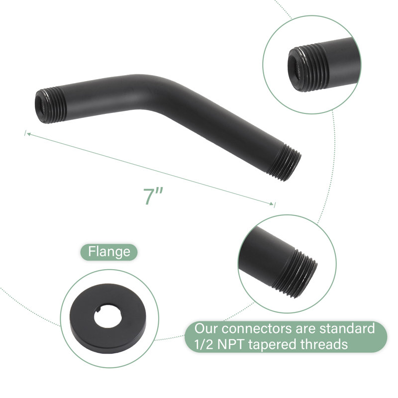 Système de douche complet avec valve brute, Noir mat