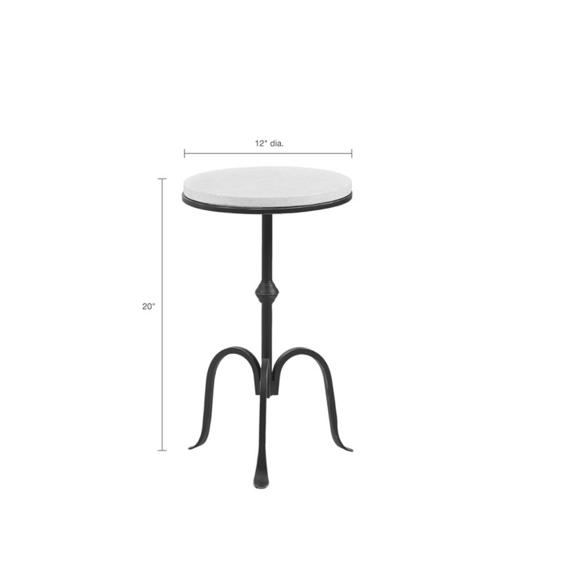 Table d'appoint, 20" H x 11.75" W x 11.75" D, Black