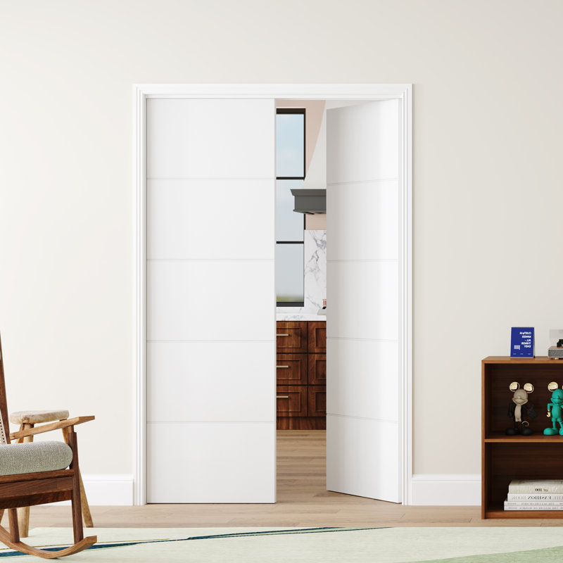 Panneau de porte intérieur moderne en bois manufacturé à finition lisse de qualité supérieure avec panneau en bois manufacturé lisse lisse de 5 Lite