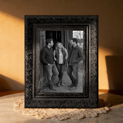 5" x 7" Black 1PC Shelf Picture Frame for Portrait Display