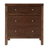 Nora 25 in. W Rectangular Wood 3 Drawer Nightstand