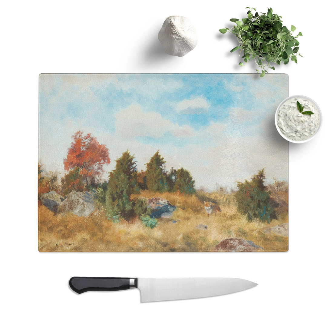 Fox in Autumn by Bruno Liljefors Chopping Board