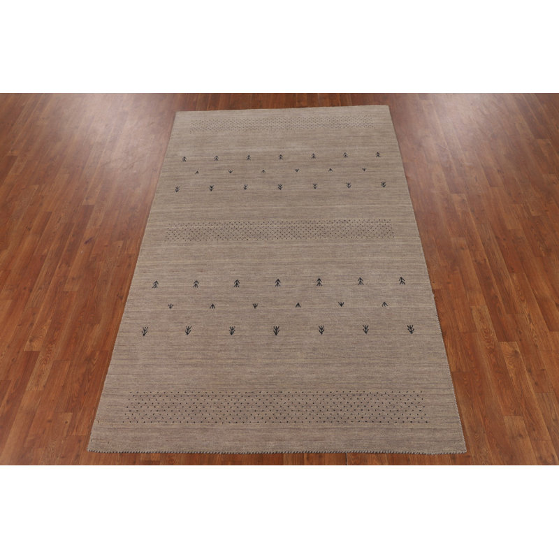 Handmade Gabbeh Oriental Area Rug 5x8