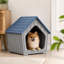 Maison pour chat en résine 22,82 "H pour l'extérieur et l'intérieur-405580684