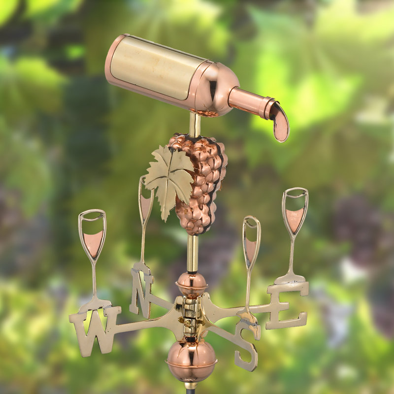 Girouette bouteille Therapia, Poteau de jardin