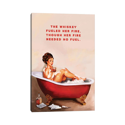Whiskey Combustible Fire Bath - impression sur toile tendue