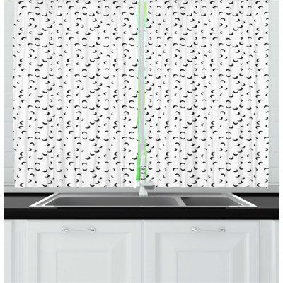 Gray/White Kitchen Curtain
