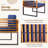Brennox Acacia Wood 2 - Person Patio Conversation Set with Cushions