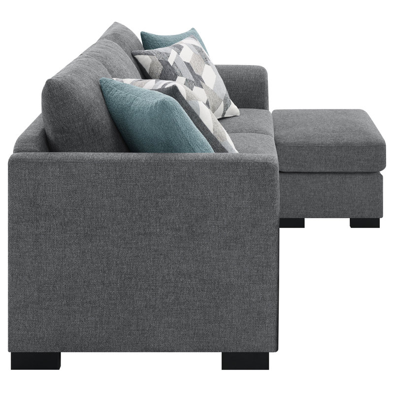 Canapé-lit modulaire rembourré Napa, Tissu gris