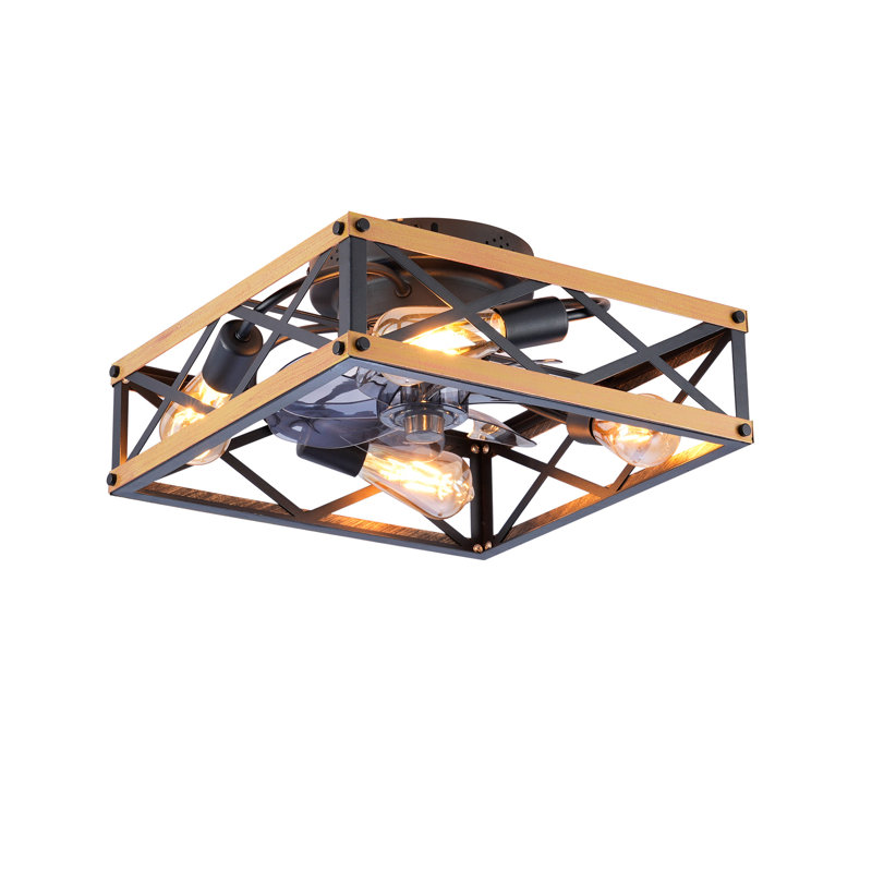 Ventilateur de plafond encastré 22,6 po, moteur réversible, télécommande CC, 7 pales PCS PC, ventilateur de plafond 6 vitesses, minuterie, pour la cuisine de la chambre à coucher - ampoules non incluses