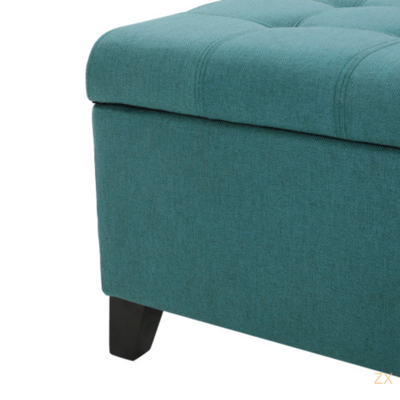 Repose-pieds avec rangement pour la chambre à coucher, le salon et le vestibule, Sarcelle