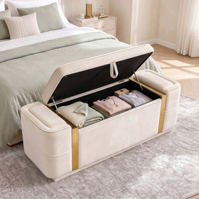 Banc de rangement avec repose-pieds Modern