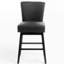 Tabouret de comptoir pivotant gris anthracite avec pieds en bouleau 19,5 po x 24,29 po, hauteur des pieds 40,5 po