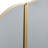 Fransen Metal Arched Gold Wall Mirror with Folding Sides