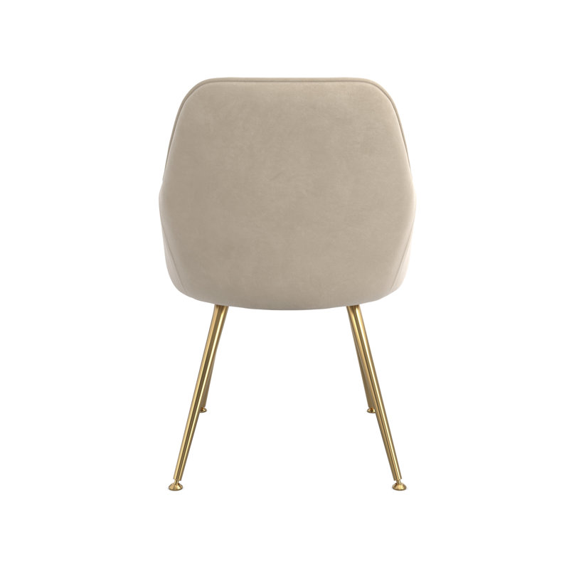 TARA DINING CHAIR (2 PER PACK), Gold, Beige