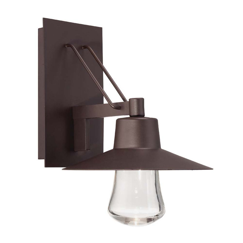 Suspense Integrated LED Outdoor Wall Lantern, 17" H x 13.5" W x 15.375" D, Black