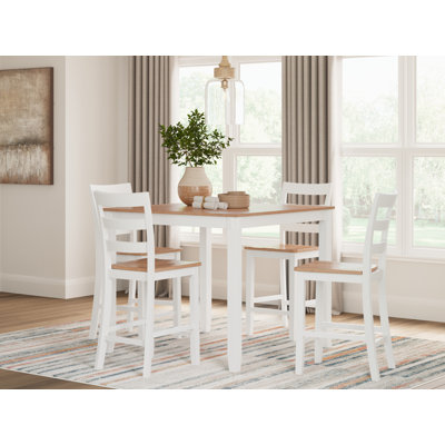 Malkin Counter Height Dining Table And 4 Barstools, Set Of 5