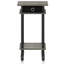 Table de bout haute Turn N Tube avec panier en chêne français et table de chevet compacte noire-1354021639