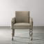Chaise avec accoudoirs rembourrée Dacher en brun