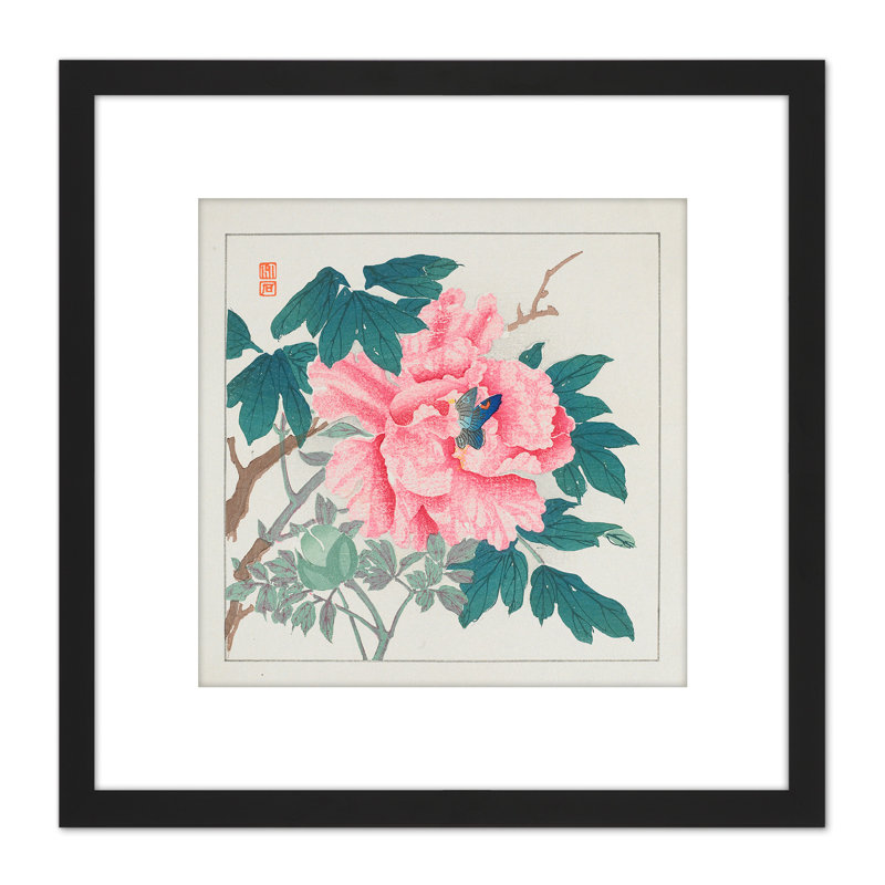 Peony 1930s Chikuseki Flower - Single Picture Frame Painting