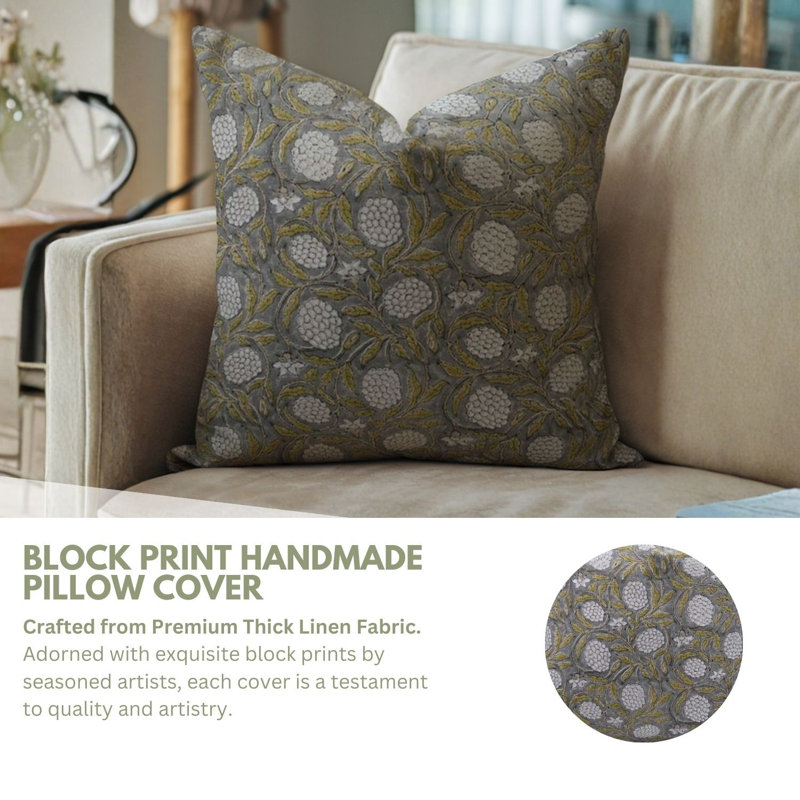 Linen Indoor/Outdoor Pillow Cover, 16" x 16"