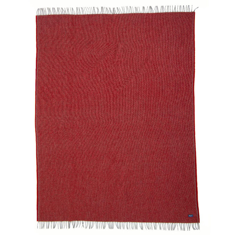 Ashby Wool Throw Blanket, Red