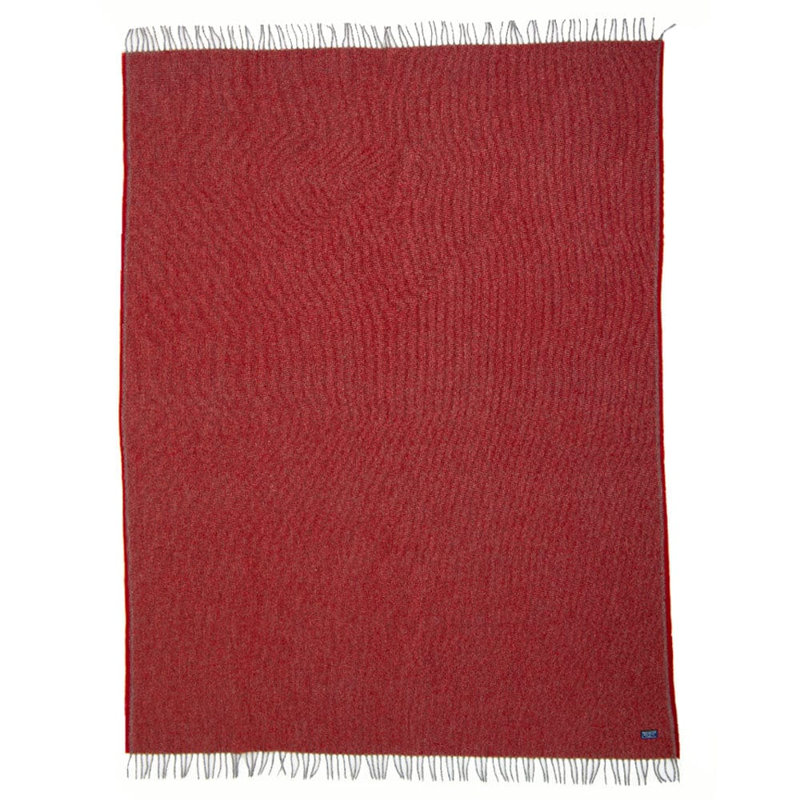Ashby Wool Throw Blanket, Red