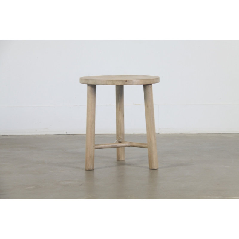 20" Round Side Table with Round Legs Weathered Natural