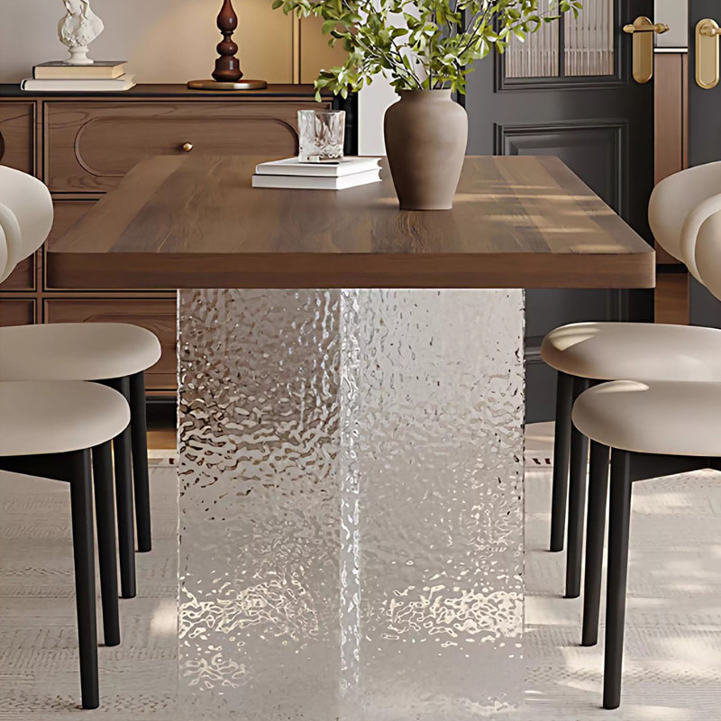 Table de salle à manger en acrylique, H 29,5 po x l 55,1 po x P 31,5 po, 5