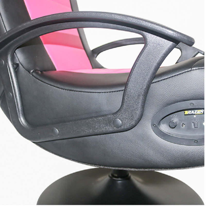 BraZen Stag 2.1 Bluetooth Surround Sound Gaming Chair, Pink