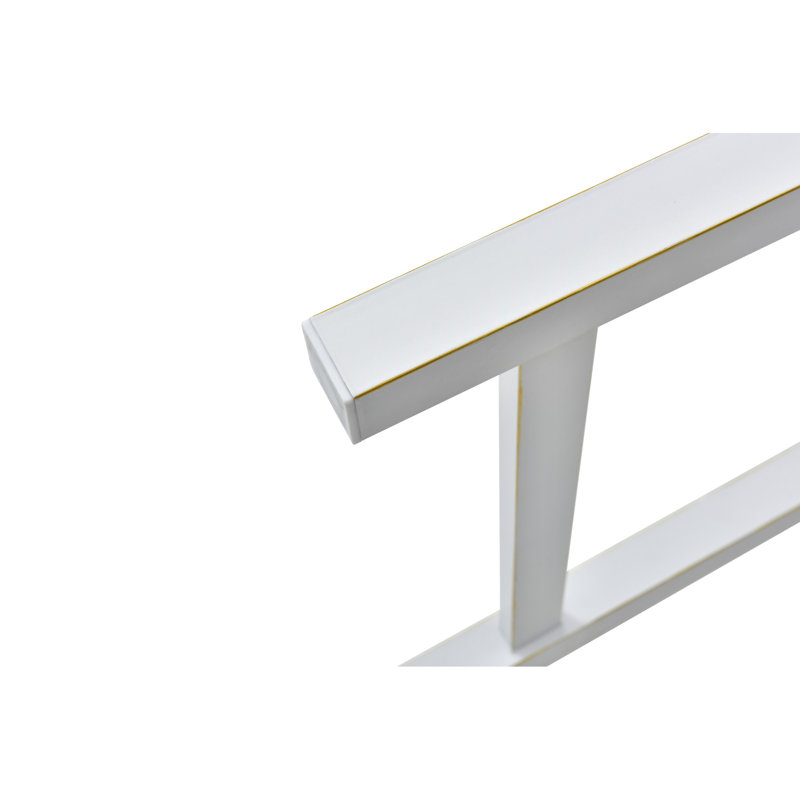 Banc de jardin en métal blanc - Structure robuste avec accoudoirs, antirouille, convient pour 2 à 3 personnes, montage facile requis, construction extérieure, antirouille, sièges à assembler