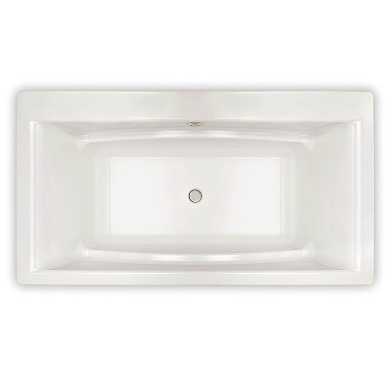 Optik 66'' x 36'' Freestanding Soaking Acrylic Bathtub